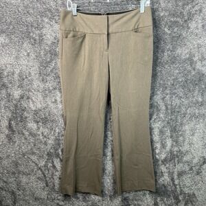 Express Design Studio Editor Pants Size 2R Brown Relaxed Leg Preppy Work